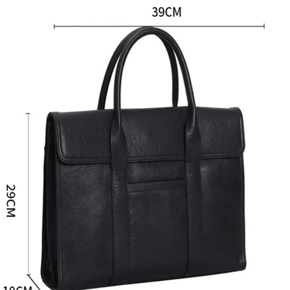 Business Genuine Leather Men Briefcases High Quality Cowhide Handbag Large Capacity Shoulder Messenger 15.6 "Inch Laptop Bag