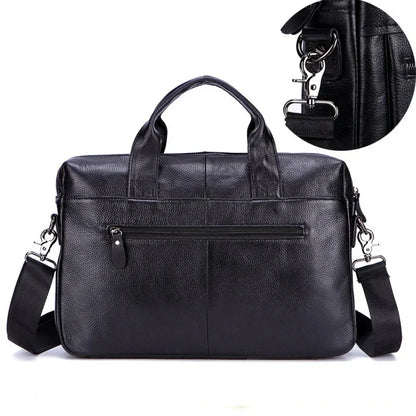 Business Genuine Men Briefcase Large Capacity Laptop Messenger Retro Shoulder Bags Cow Leather Male Handbags