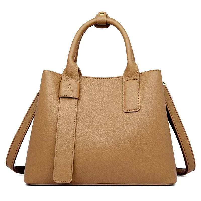 Business Handbags For Women 2022 Luxury Designer Handbag Pure Color Big Capacity Shoulder Crossbody Bags Branded Top-handle Tote