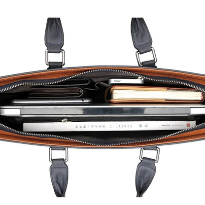 Business Horizontal Men Briefcases High Capacity Laptop Handbag Office Male Shoulder Messenger Luxury Tote Bag