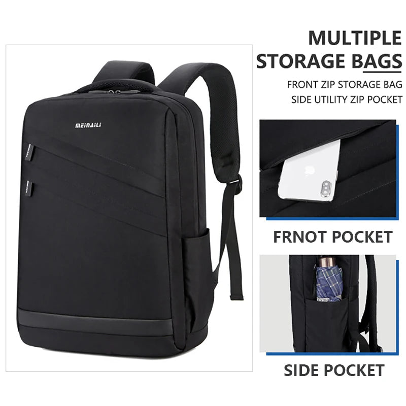 Business Laptop Backpacks 14 15.6 Inch Fashion Men Travel bag Backpack Multifunction Nylon School bags for Teenagers sac mochila