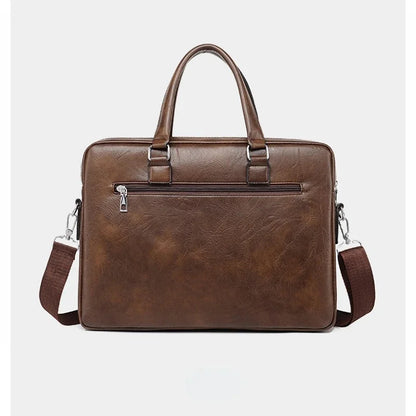 Business Large Capacity Retro Tote Men's Laptop Waterproof and Wear-resistant Briefcase Shoulder Crossbody Bag