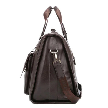 Business Leather Men Hand Luxury Travel Tote Large Capacity Briefcase Male Laptop Office Shoulder Messenger Bag