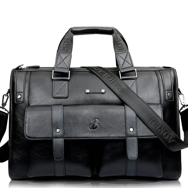 Business Leather Men Hand Luxury Travel Tote Large Capacity Briefcase Male Laptop Office Shoulder Messenger Bag