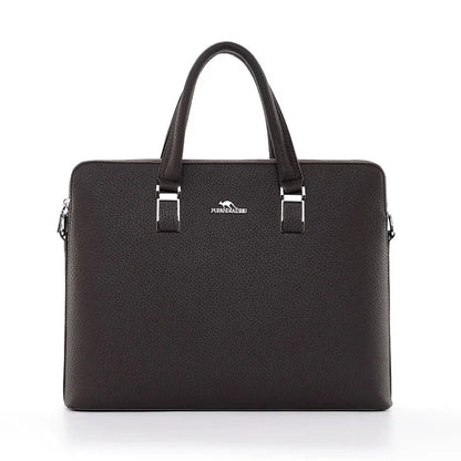 Business Leather Men's Briefcase Executive Handbag Large Capacity Male Shoulder Messenger Office Laptop Bag