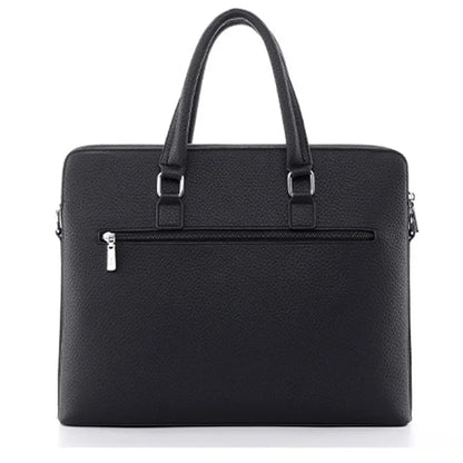 Business Leather Men's Briefcase Executive Handbag Large Capacity Male Shoulder Messenger Office Laptop Bag