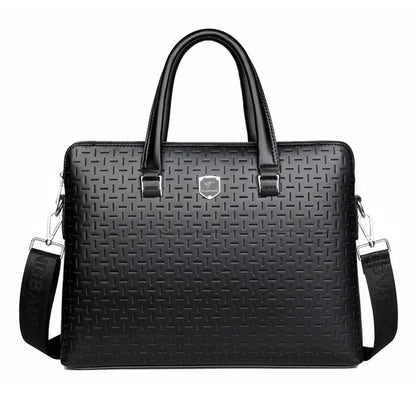 Business Leather Men's Briefcase Large Capacity Handbag High Quality Male Shoulder Messenger Office Laptop Bag