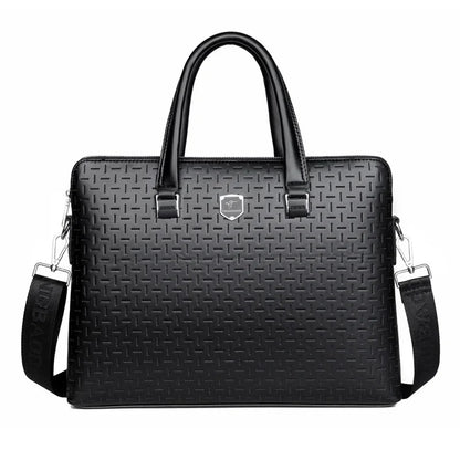 Business Leather Men's Briefcase Large Capacity Handbag High Quality Male Shoulder Messenger Office Laptop Bag