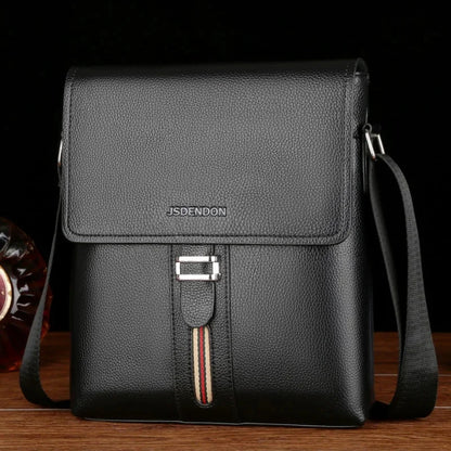 Business Leather Men's Shoulder Fashion Office Messenger Casual Crossbody Bag Large Capacity Man Handbag