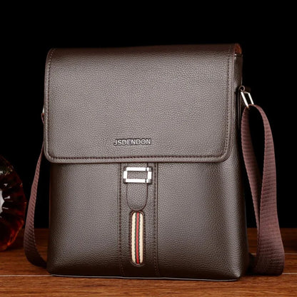 Business Leather Men's Shoulder Fashion Office Messenger Casual Crossbody Bag Large Capacity Man Handbag