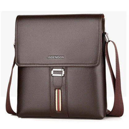 Business Leather Men's Shoulder Fashion Office Messenger Casual Crossbody Bag Large Capacity Man Handbag