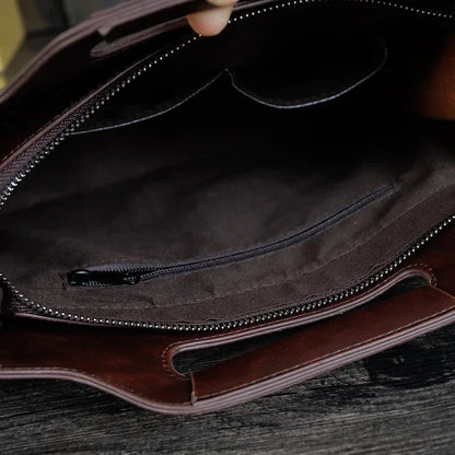 Business PU Leather Briefcases Men Luxury Office Handbag Large Capacity Shoulder Messenger Male Casual File Tote Bag