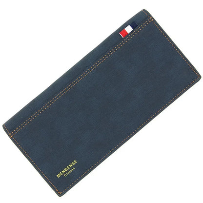 Business PU Leather Long Wallet Large Capacity Men Money Bags Slim Male Multi Function Purse Credit Card Holder Cards