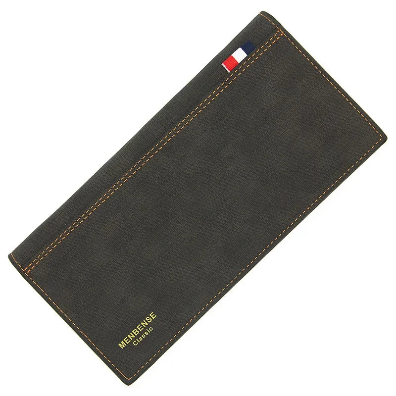 Business PU Leather Long Wallet Large Capacity Men Money Bags Slim Male Multi Function Purse Credit Card Holder Cards