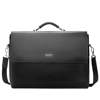 Business PU Leather Men's Briefcase Luxury Handbag Office Man Laptop Large Capacity Male Shoulder Messenger Bag