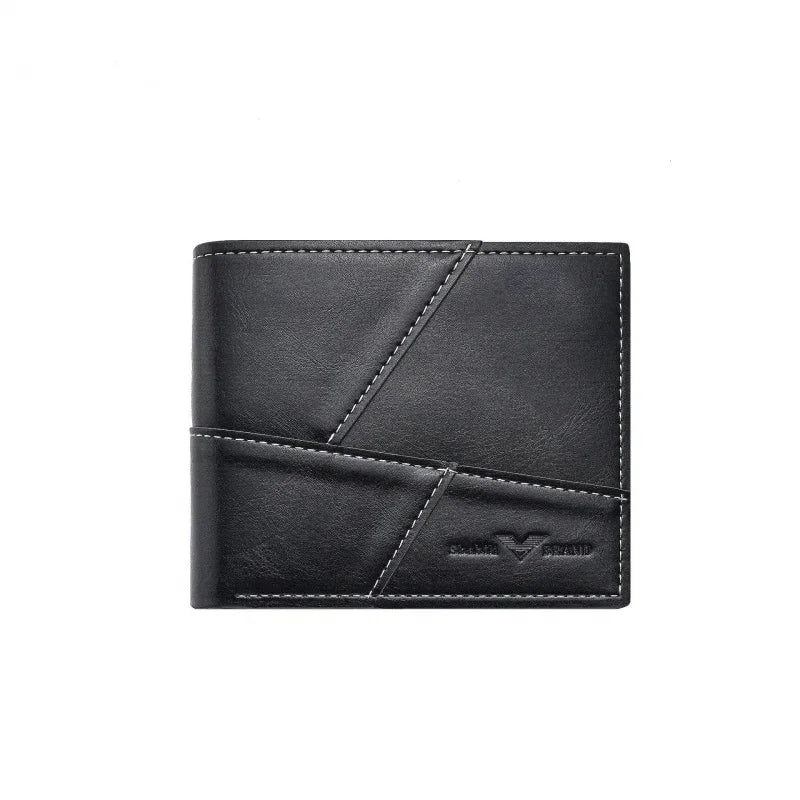 Business PU Leather Men's Short Multi Slots Money Wallet Multifunction Male Coin Purse Fashion Card Holder For Man
