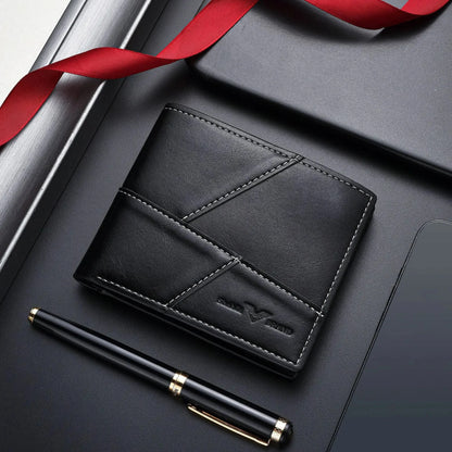 Business PU Leather Men's Short Multi Slots Money Wallet Multifunction Male Coin Purse Fashion Card Holder For Man