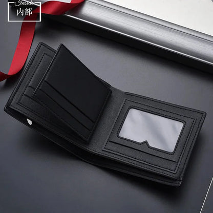 Business PU Leather Men's Short Multi Slots Money Wallet Multifunction Male Coin Purse Fashion Card Holder For Man