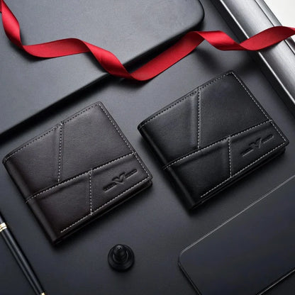 Business PU Leather Men's Short Multi Slots Money Wallet Multifunction Male Coin Purse Fashion Card Holder For Man