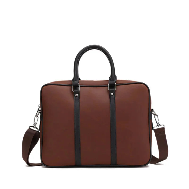 Business Retro Men's Handbag Fashion Leather Briefcase Casual Latop Weekend Shoulder Male Document Bag