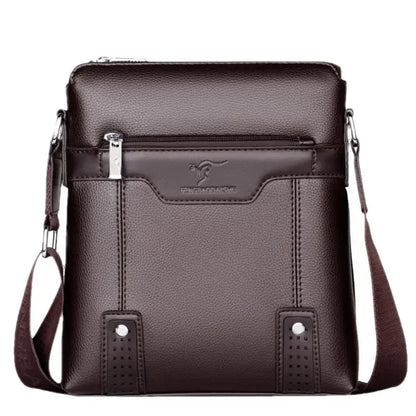 Business Soft Leather Men's Shoulder Luxury Crossbody Casual Office Messenger Bag Male Handbag