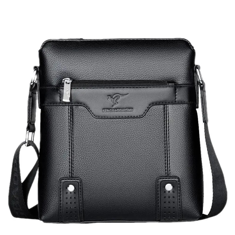 Business Soft Leather Men's Shoulder Luxury Crossbody Casual Office Messenger Bag Male Handbag