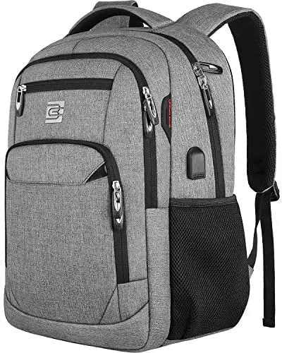 Business Travel Anti Theft 15.6 Inch Laptops Backpack with USB Charging Port College School Computer Bag for Women & Men Fits