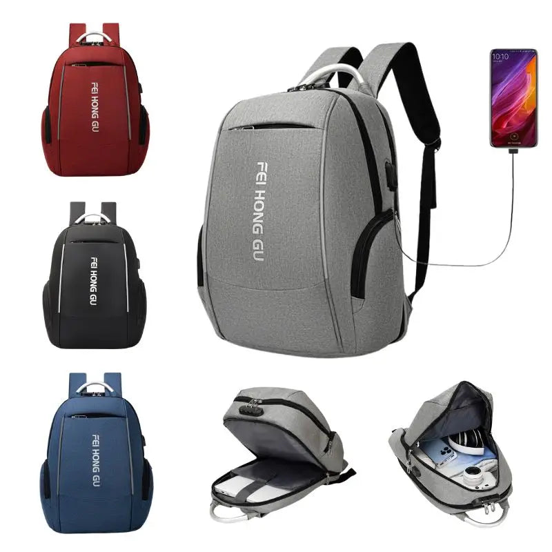 Business Travel Laptop Anti Theft Slim Laptop Bag with USB Charging Port,Tech Computer Bag Fits 15.6 Inch Laptop and Notebook
