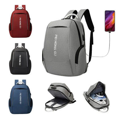 Business Travel Laptop Anti Theft Slim Laptop Bag with USB Charging Port,Tech Computer Bag Fits 15.6 Inch Laptop and Notebook