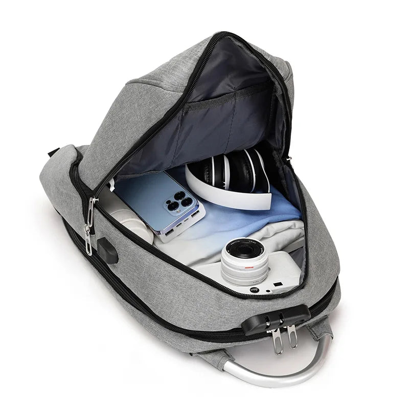 Business Travel Laptop Anti Theft Slim Laptop Bag with USB Charging Port,Tech Computer Bag Fits 15.6 Inch Laptop and Notebook