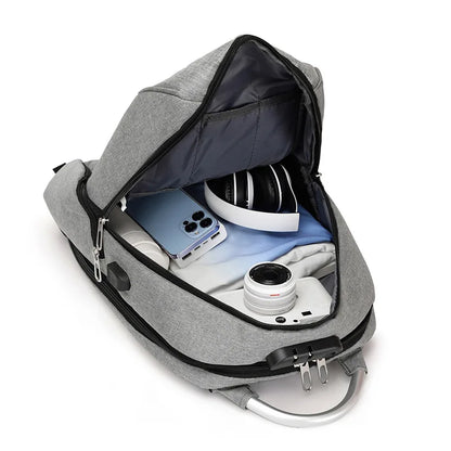 Business Travel Laptop Anti Theft Slim Laptop Bag with USB Charging Port,Tech Computer Bag Fits 15.6 Inch Laptop and Notebook