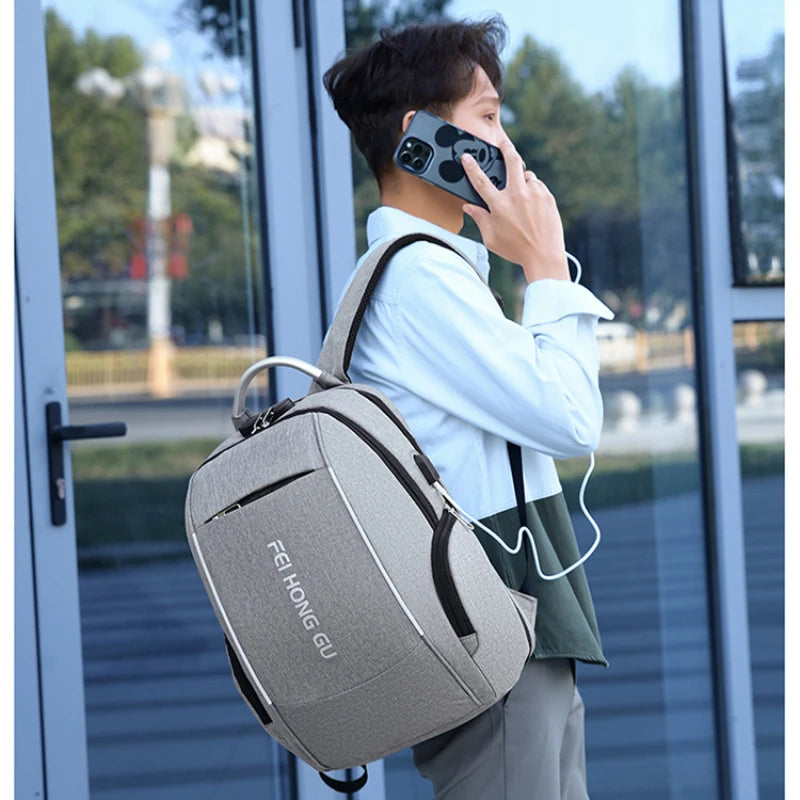 Business Travel Laptop Anti Theft Slim Laptop Bag with USB Charging Port,Tech Computer Bag Fits 15.6 Inch Laptop and Notebook