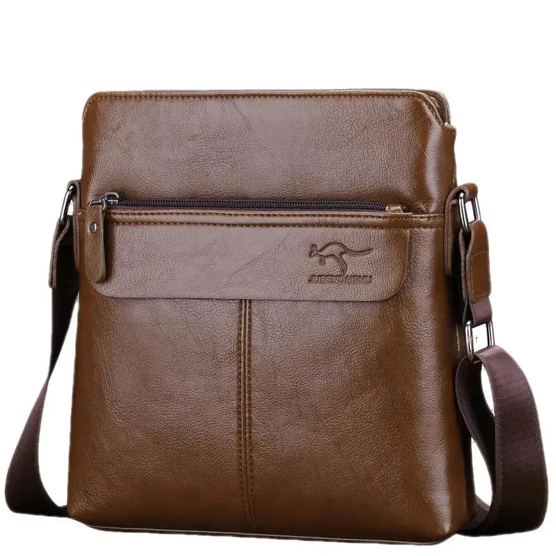Business Vertical Men's Crossbody Fashion PU Leather Shoulder Messenger Vintage Handbags Man Sling Bag For IPAD