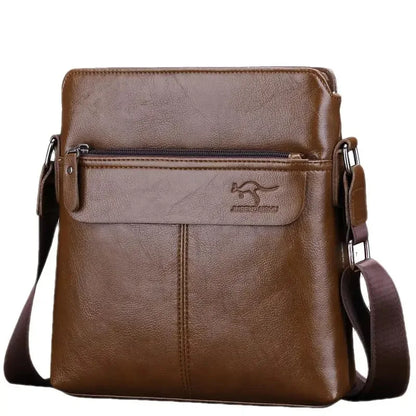 Business Vertical Men's Crossbody Fashion PU Leather Shoulder Messenger Vintage Handbags Man Sling Bag For IPAD