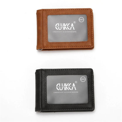 Business Wallets for Men PU Blocking Male Wallet Money Clip with Multiple Card Slots and Convenient Compartment
