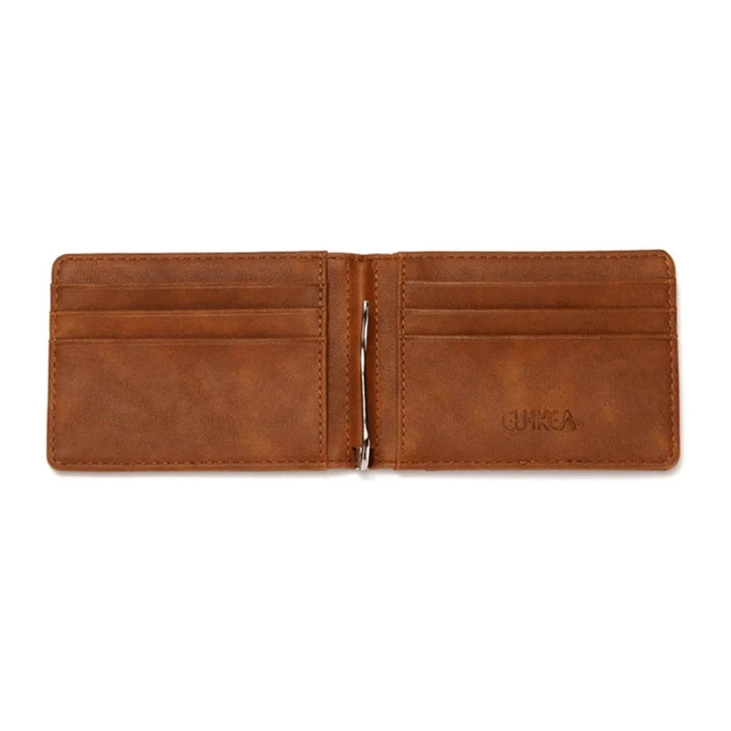 Business Wallets for Men PU Blocking Male Wallet Money Clip with Multiple Card Slots and Convenient Compartment