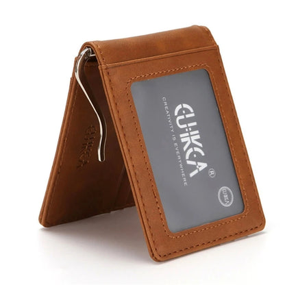 Business Wallets for Men PU Blocking Male Wallet Money Clip with Multiple Card Slots and Convenient Compartment