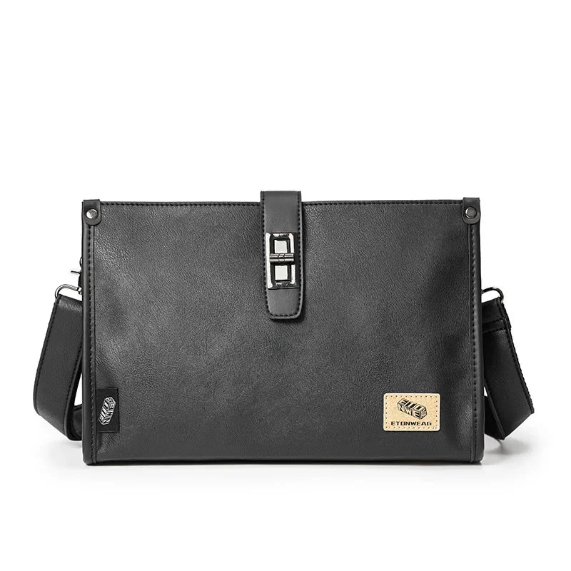 Business leather men's shoulder messenger fashion trend crossbody high quality man handbag