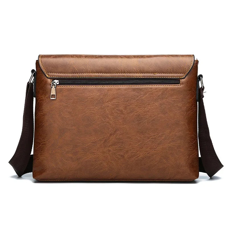 Business leather men's shoulder vintage casual messenger fashion Crossbody Bag Men's handbag