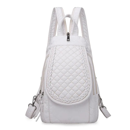 Butterfly Embroidery Sheepskin Women Backpack 3 in 1 Soft Genuine Leather Chest Bag For Mother Ladies  Large Capacity Bagpack