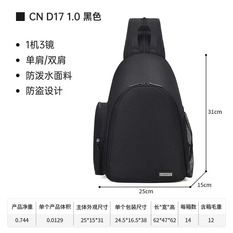 CADeN DSLR Camera Backpack for Nikon Sony Canon Photography Equipment Shockproof Water-resistant Shoulder Bag for Outdoor Travel