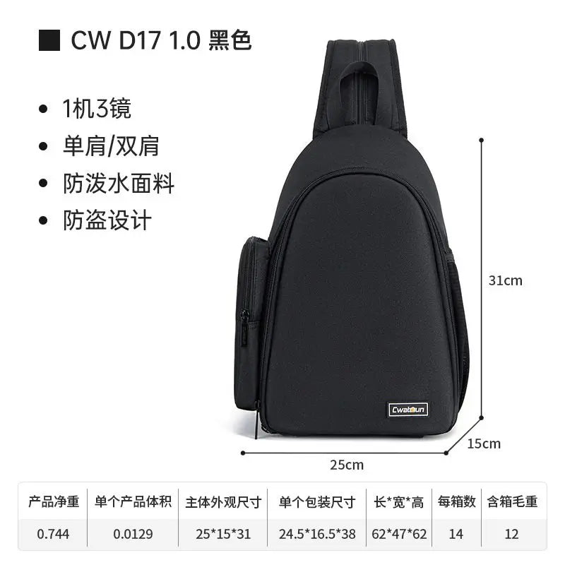 CADeN DSLR Camera Backpack for Nikon Sony Canon Photography Equipment Shockproof Water-resistant Shoulder Bag for Outdoor Travel