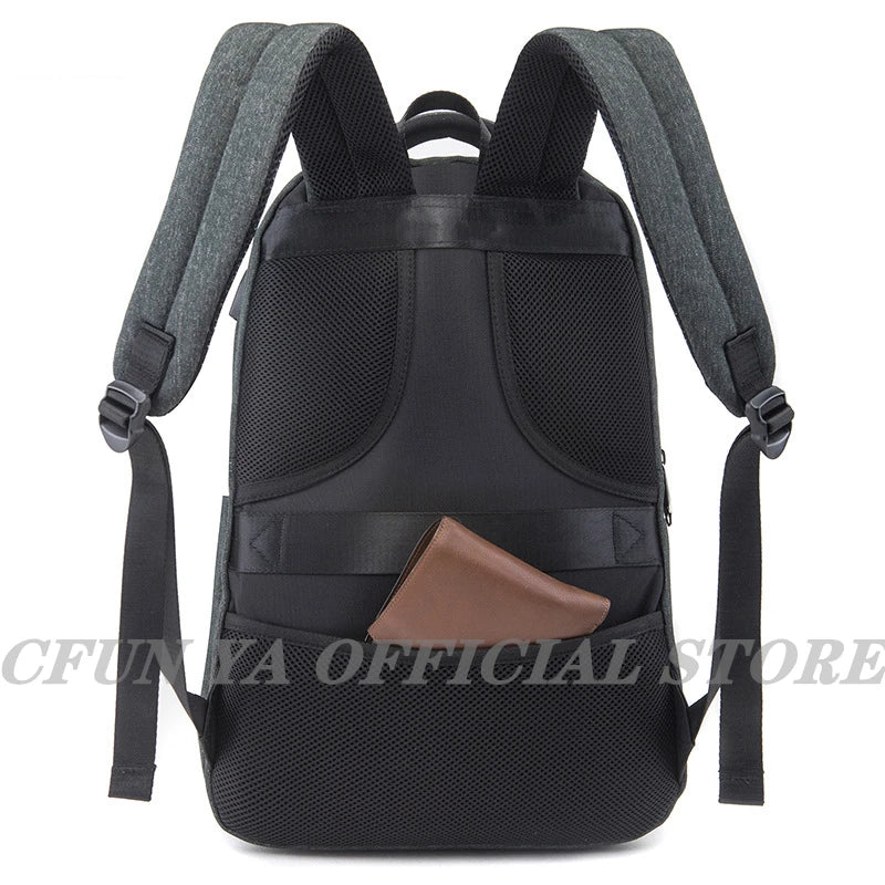 CFUN YA 15.6Inch Laptop Backpack Bag USB Charging Notebook Bagpack Waterproof Business Bag Anti-Theft Daypack Mochila Schoolbag