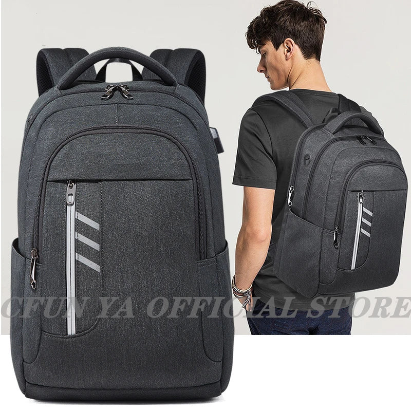 CFUN YA 15.6Inch Laptop Backpack Bag USB Charging Notebook Bagpack Waterproof Business Bag Anti-Theft Daypack Mochila Schoolbag