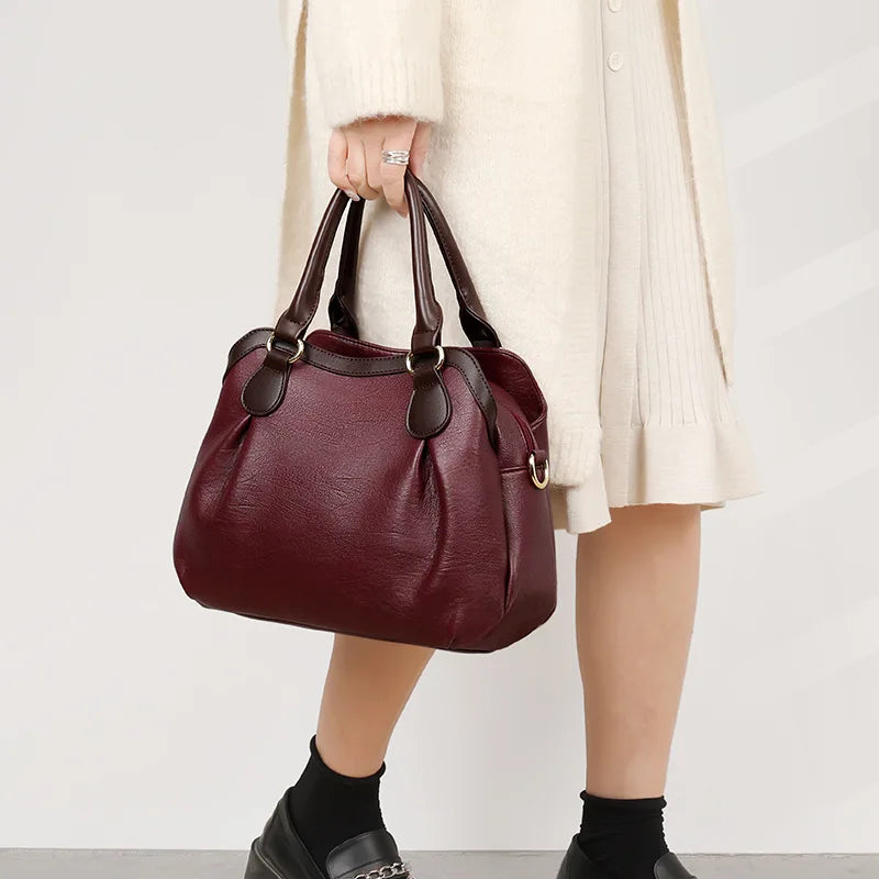 CFUN YA 2023 Fall Winter Women Handbags PU Leather Female Shoulder Bags Mother's Purse Messegner Pack Ladies Totes Bag Mochilas