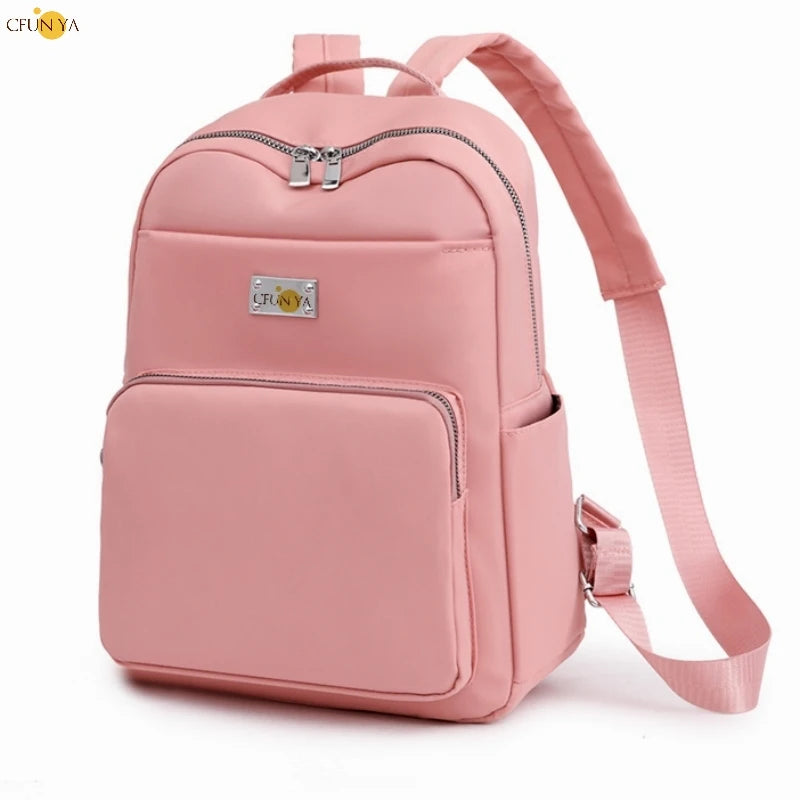 CFUN YA  2023 Fashion Pink Junior High School Backpack Women's Bag Summer Boho Travel Bagpack Student Schoolbag Girls Mom Bag
