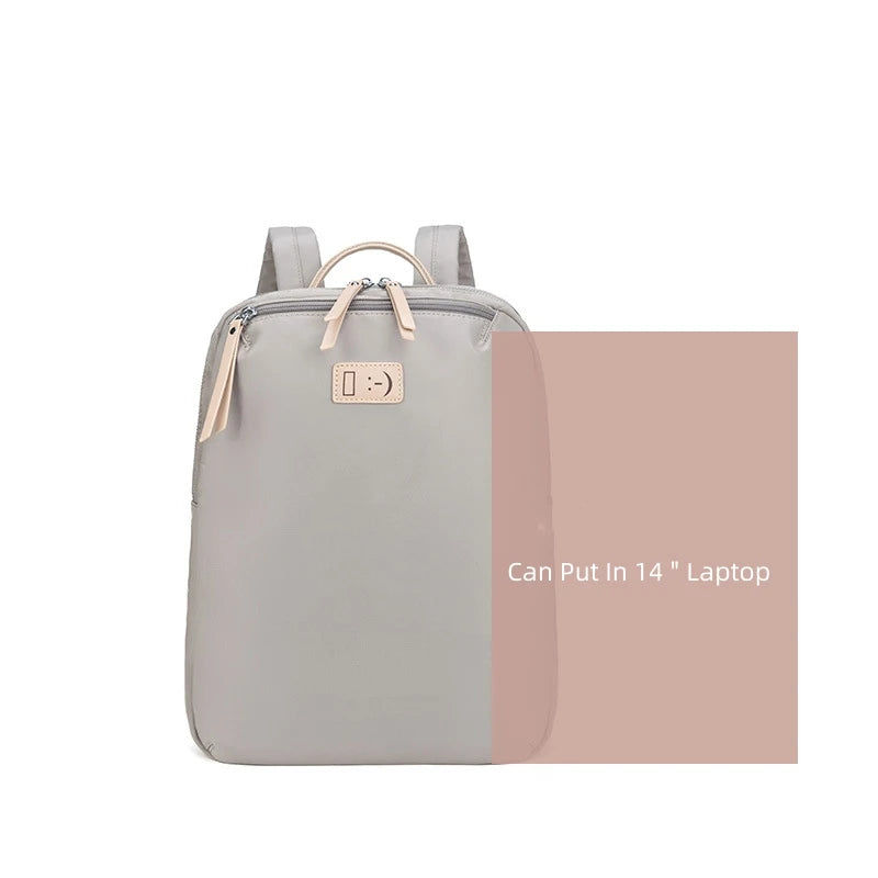 CFUN YA 2023 Fashion Slim Women's Backpack 14" Laptop Bag Lightweight Female Travel Rucksack Teenager Girls Students Schoolbag