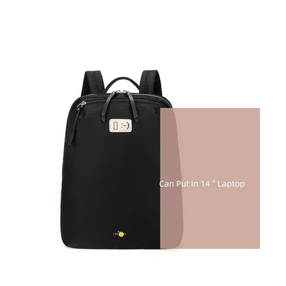 CFUN YA 2023 Fashion Slim Women's Backpack 14" Laptop Bag Lightweight Female Travel Rucksack Teenager Girls Students Schoolbag