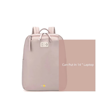 CFUN YA 2023 Fashion Slim Women's Backpack 14" Laptop Bag Lightweight Female Travel Rucksack Teenager Girls Students Schoolbag
