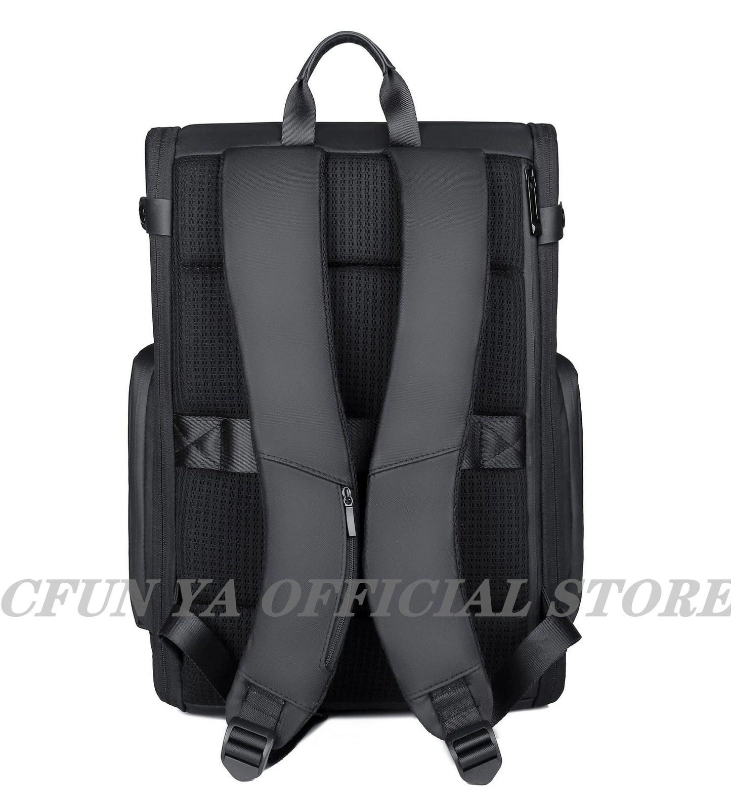 CFUN YA 2023 New Luxury Black Business Backpacks Wide Open 15.6 Computer Bagpack Men's Laptop Back Pack Waterproof Travel Bags